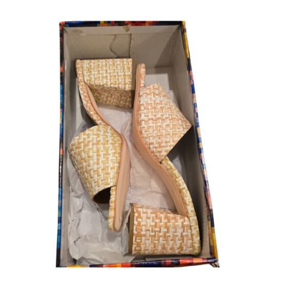 Jeffrey Campbell Mix It Heel in White & Tan – EUC Size 8 - Picture 7 of 8